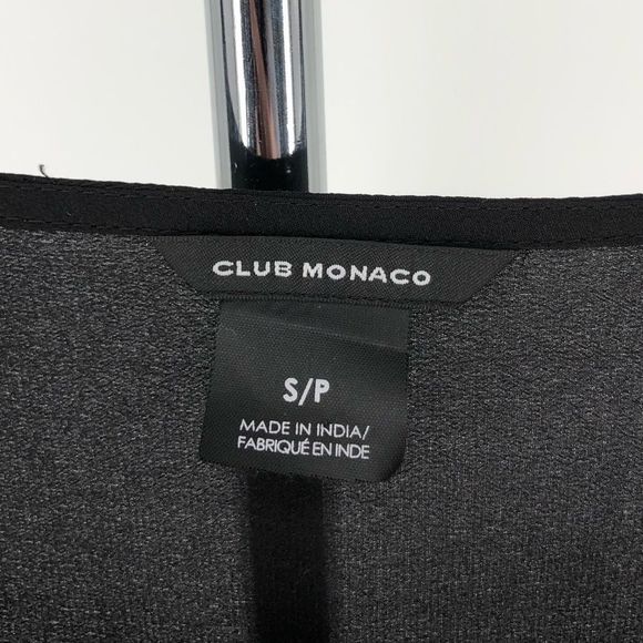 Club Monaco Silk Black Eyelet Trim 3/4 Sleeve Top Blouse - Picture 8 of 10